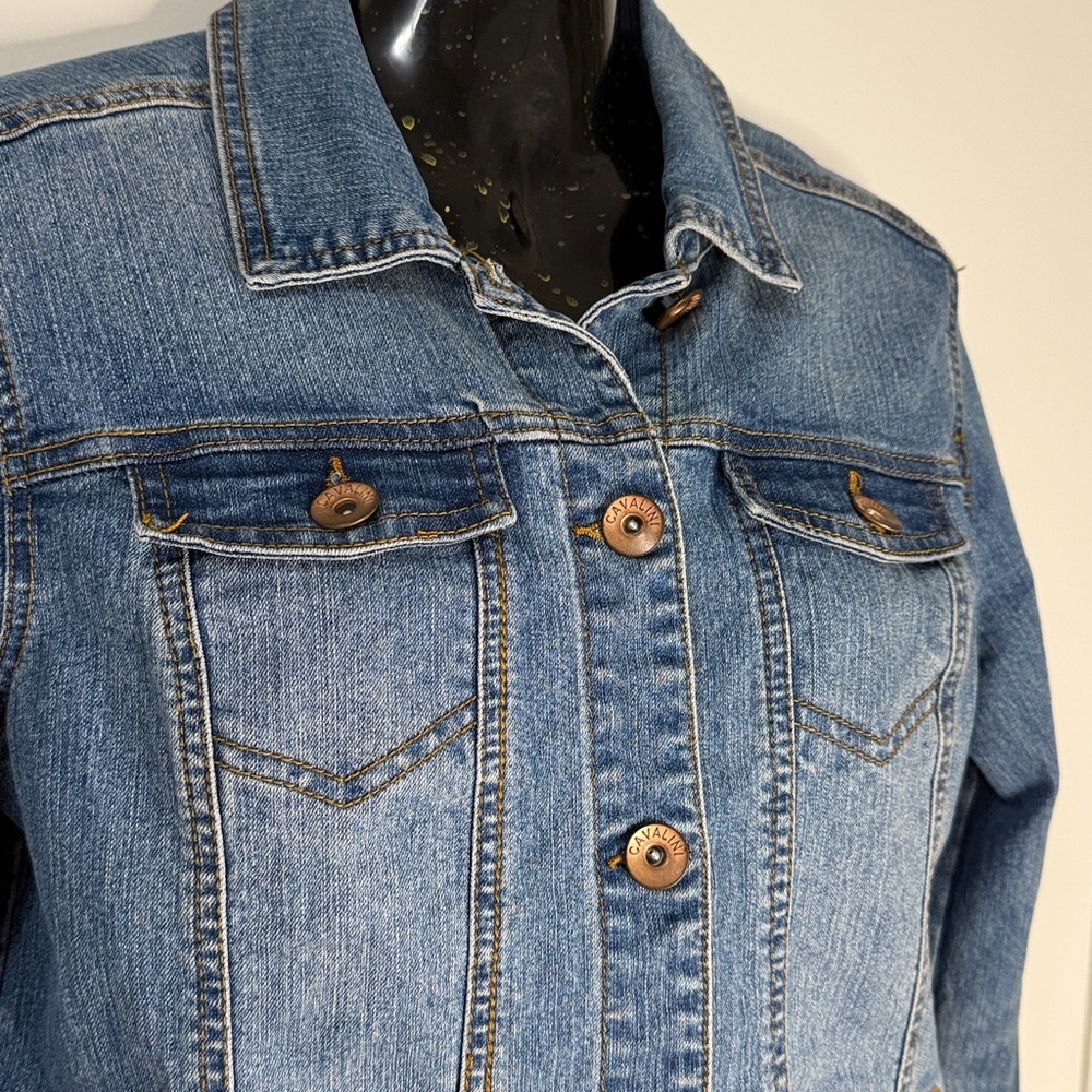 Cavalini Denim Collection Women Jacket Size M - Picture 3 of 6
